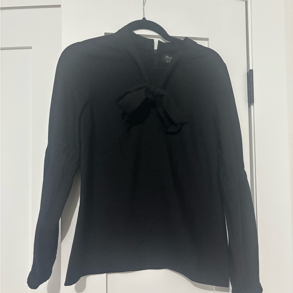 Black Bow-Tie Blouse